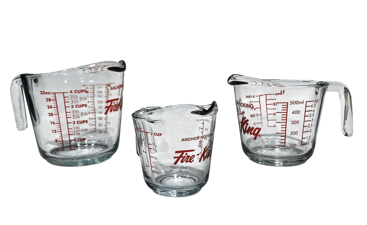 Glass Measuring Cup Set, Assorted Sizes, 3-pc