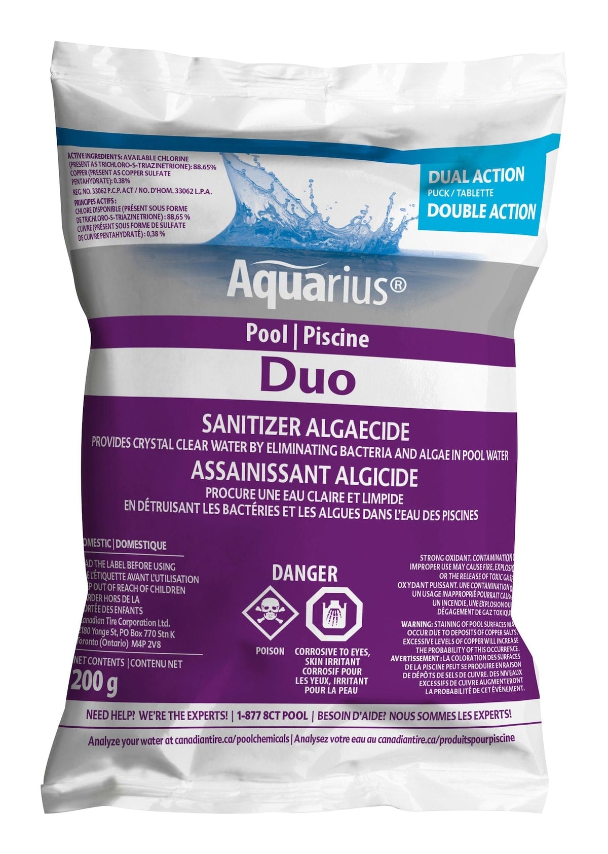 Duo Pool Sanitizer & Algaecide, 200-g