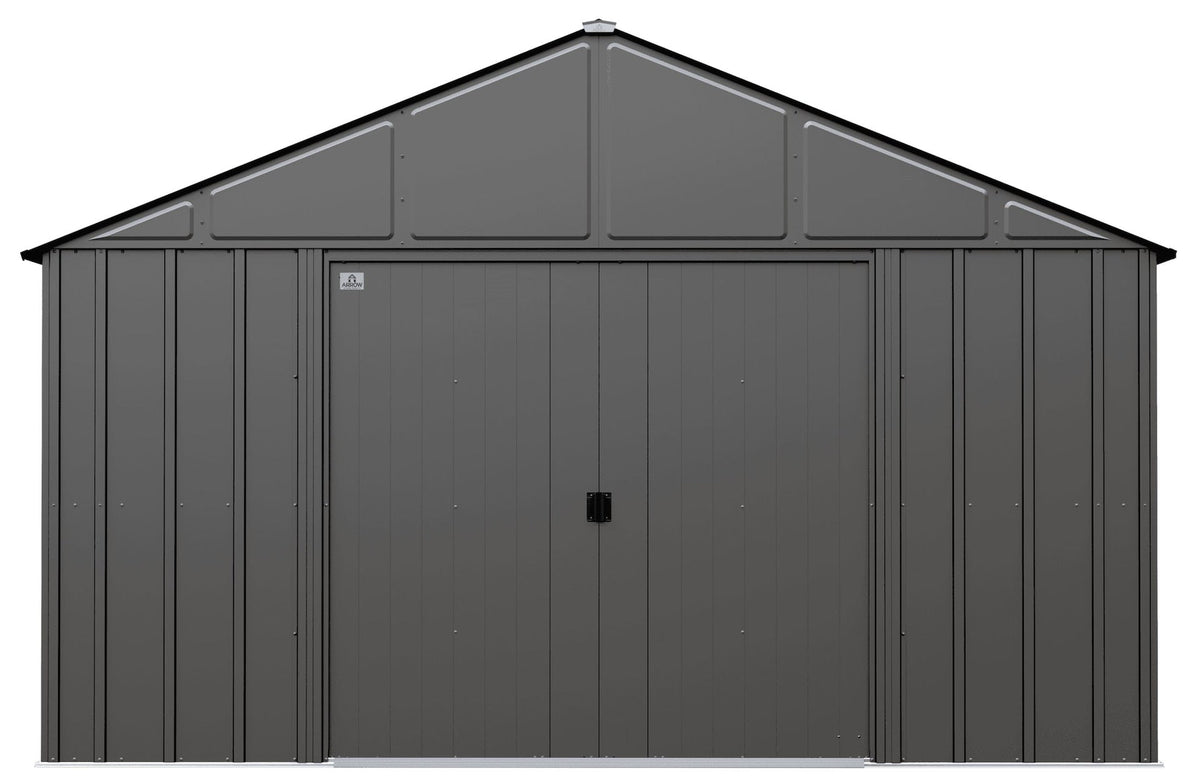 Classic 12x14-ft Charcoal Corrosion-Resistant Metal Shed