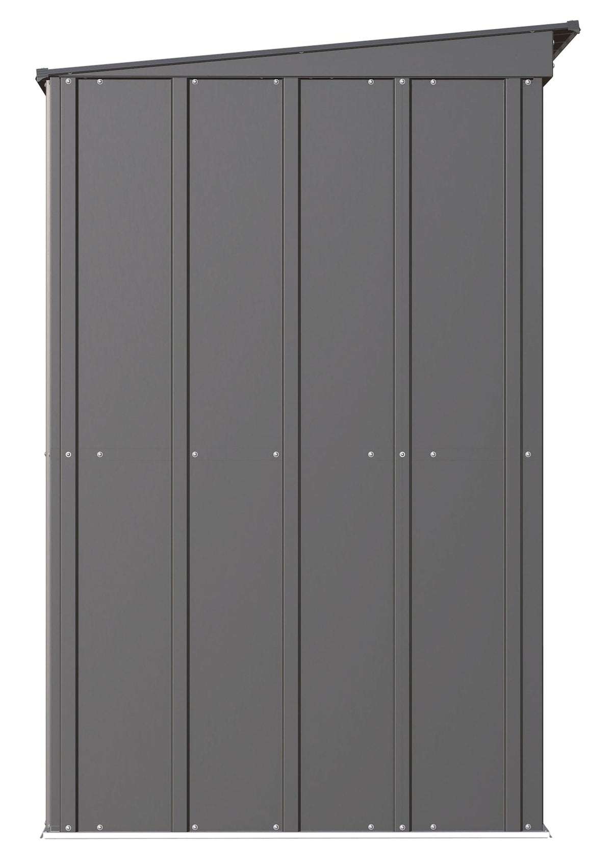 Classic Galvanized Steel Storage Shed, Charcoal, 8-ft x 4-ft