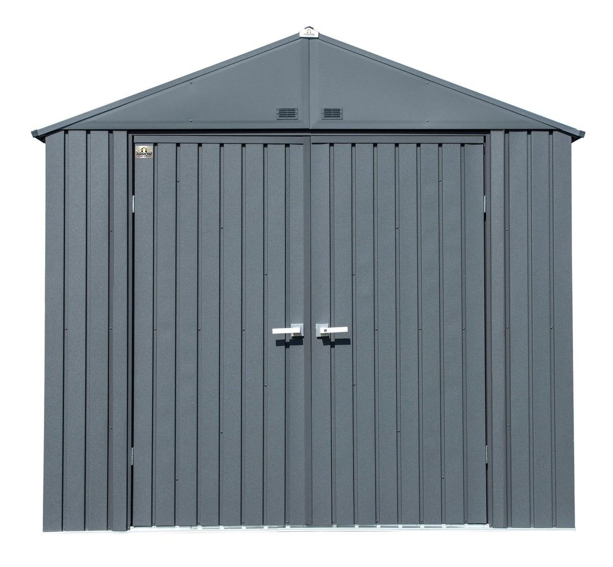 Elite Steel Storage Shed, Anthracite, 8-ft x 6-ft