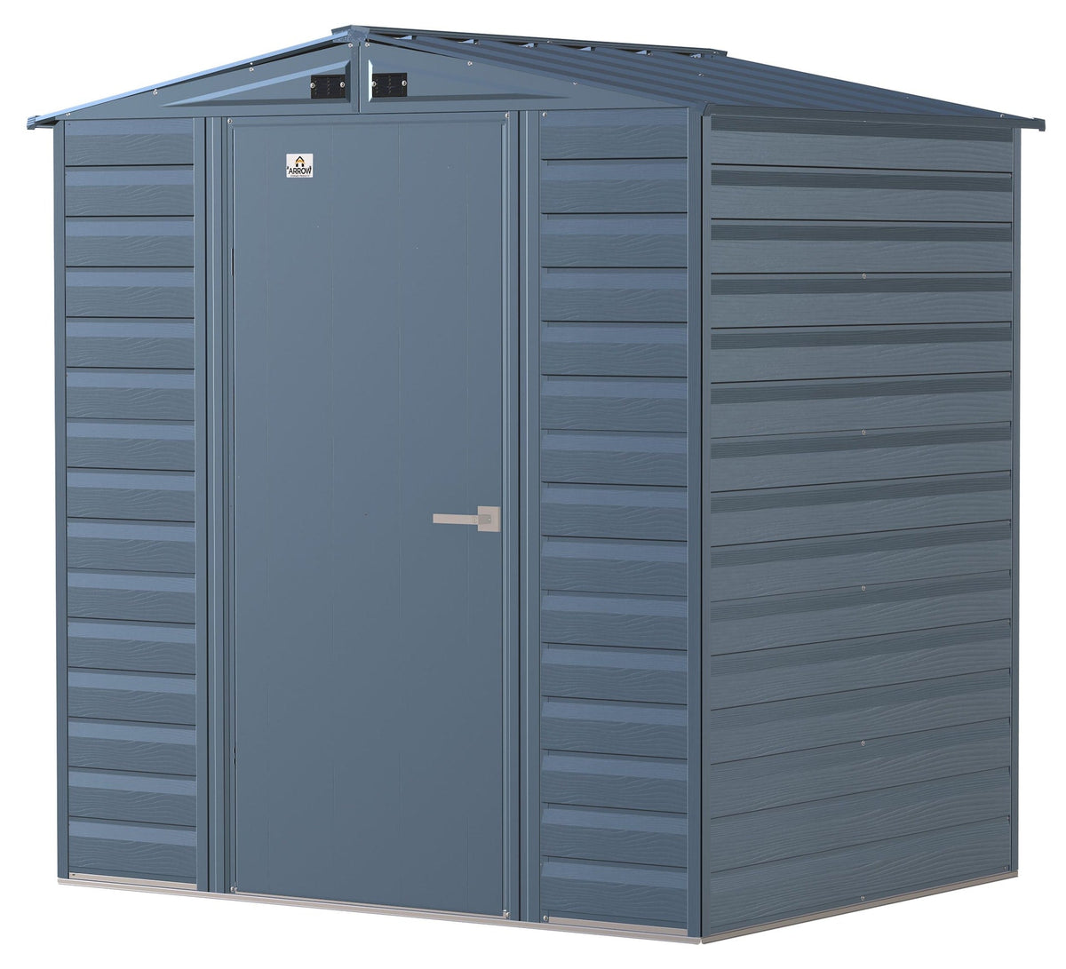 Select Galvanized Steel Storage Shed, Blue Grey, 6-ft x 5-ft