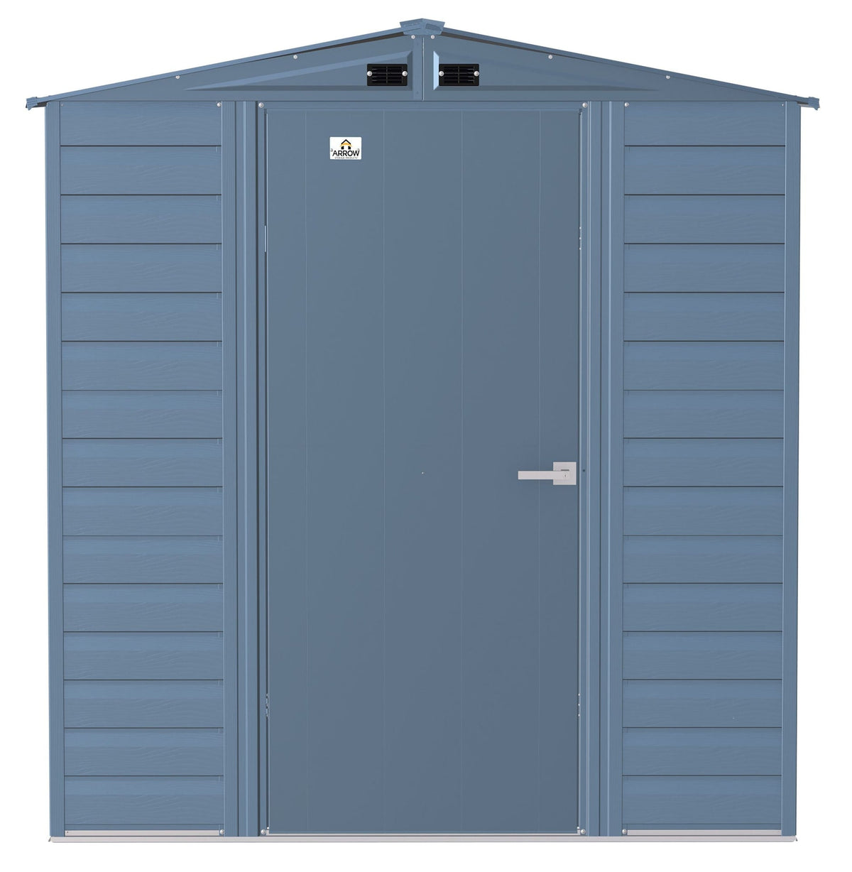 Select Galvanized Steel Storage Shed, Blue Grey, 6-ft x 5-ft