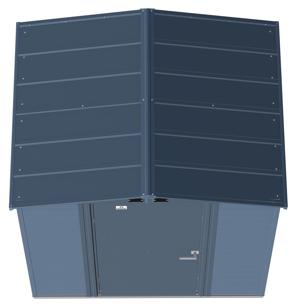 Select Galvanized Steel Storage Shed, Blue Grey, 6-ft x 5-ft