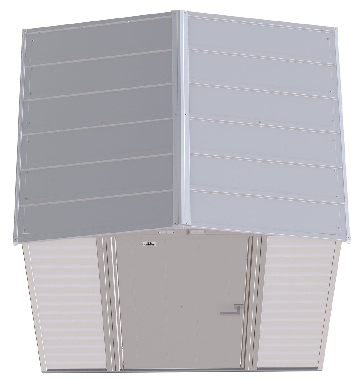 Select Galvanized Steel Storage Shed, Flute Grey, 6-ft x 5-ft
