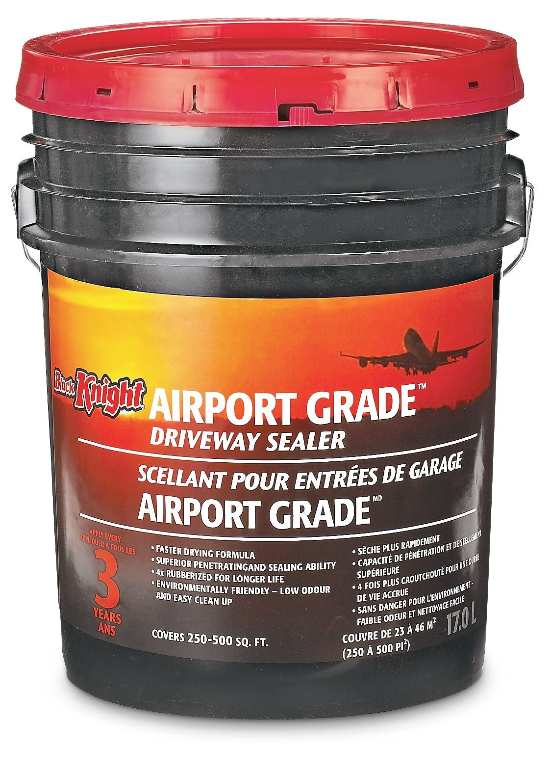 Airport Grade 3-Year Asphalt Driveway Sealer, 250-500-sq. ft Coverage, 17-L