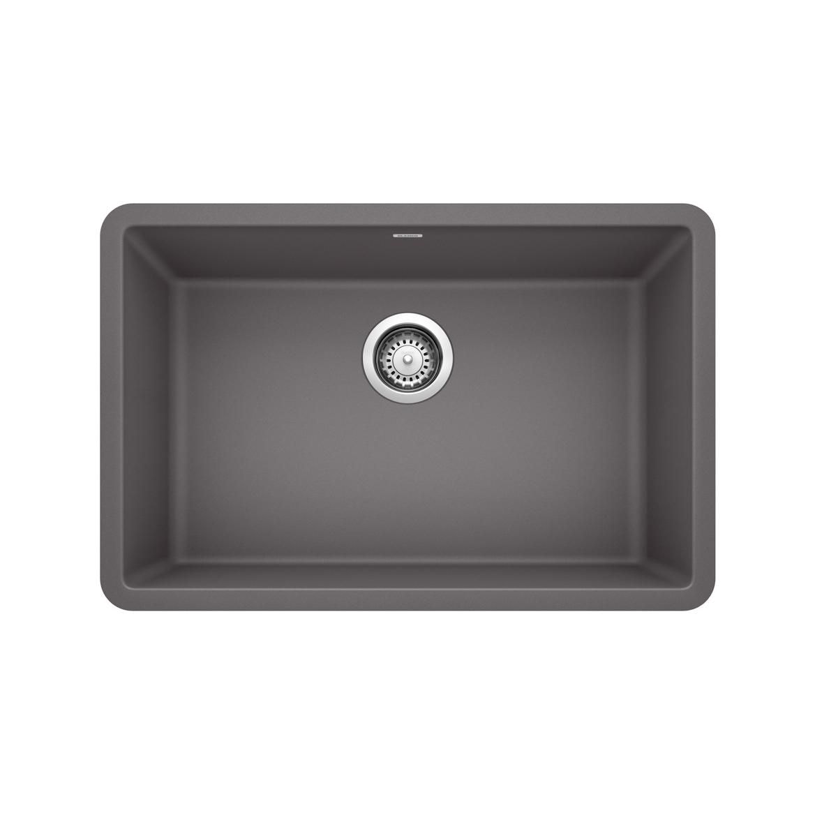 Precis 27-in Single Bowl Undermount Kitchen Sink, Cinder