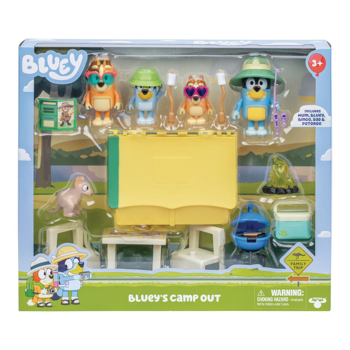 Camp Out Playset with Figures and Accessories, 15-pc
