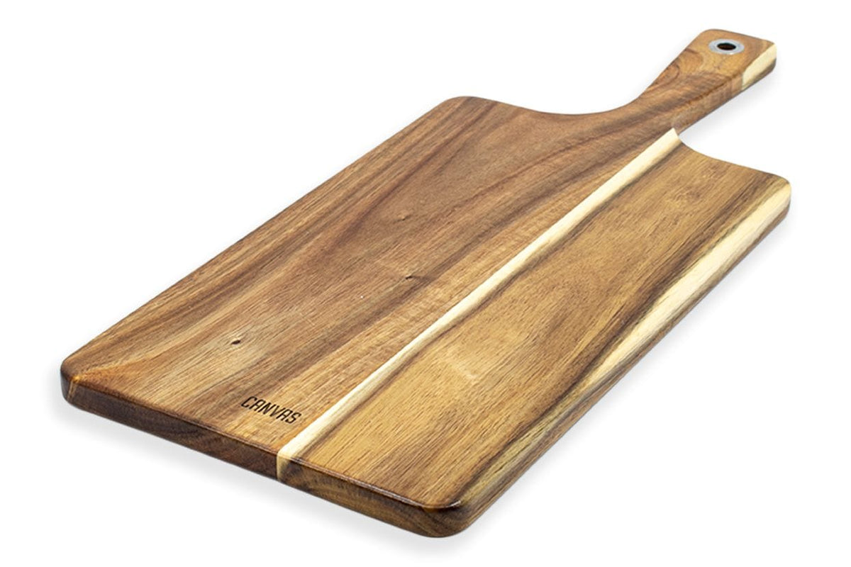 Long Acacia Wood Serving Paddle with Handle, 17.5-in