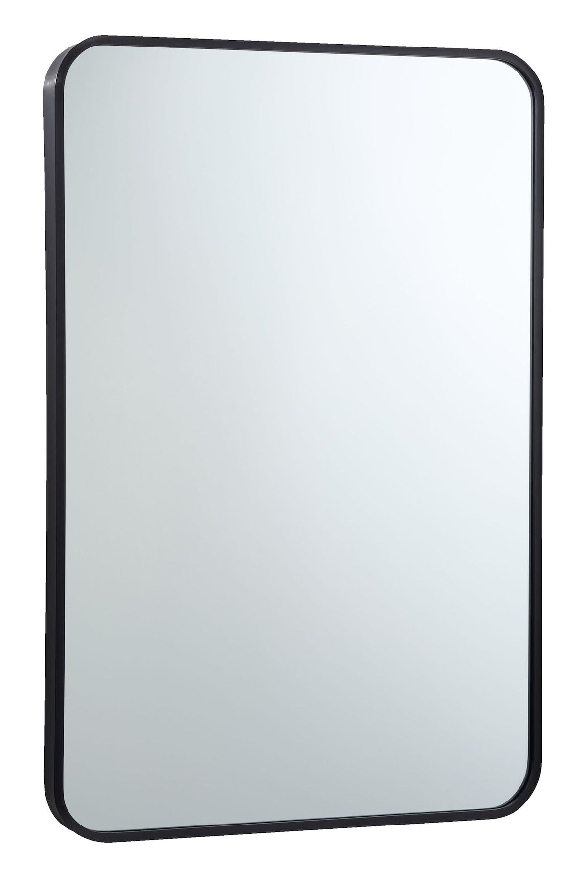 Truro Metal Rectangular Wall Mirror, Black, 20 x 30-in