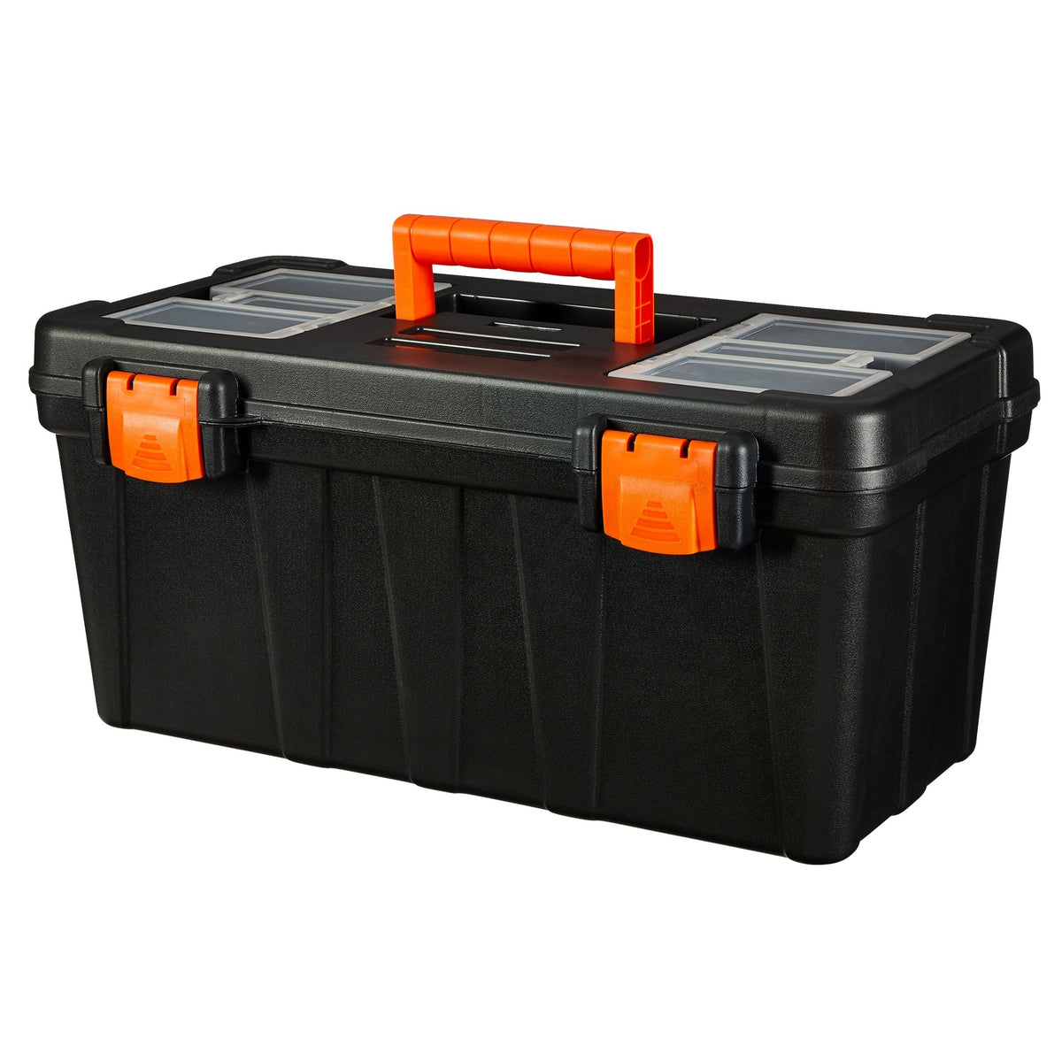 Portable Plastic Tool Box with Removable Tray, 20-in