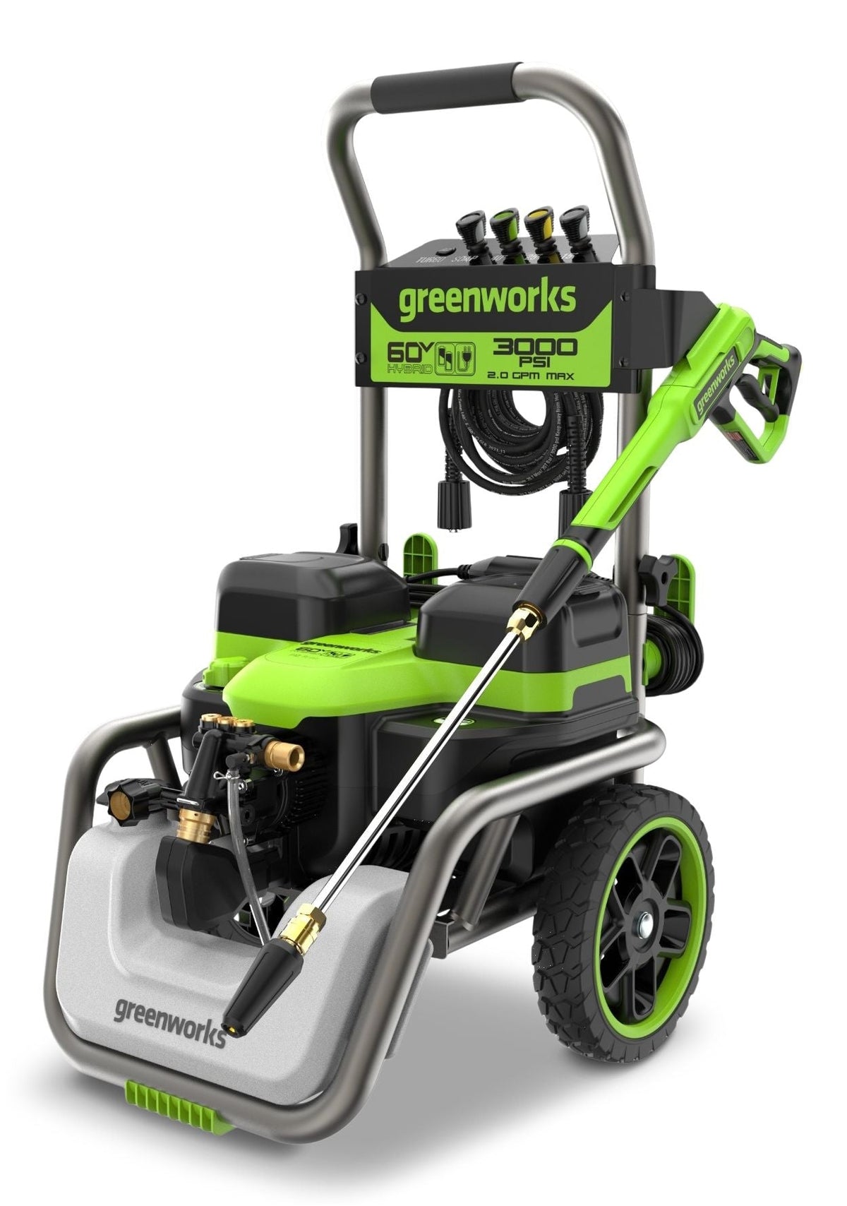 60V 3000PSI 2.0GPM Hybrid AC/DC Pressure Washer, Tool Only