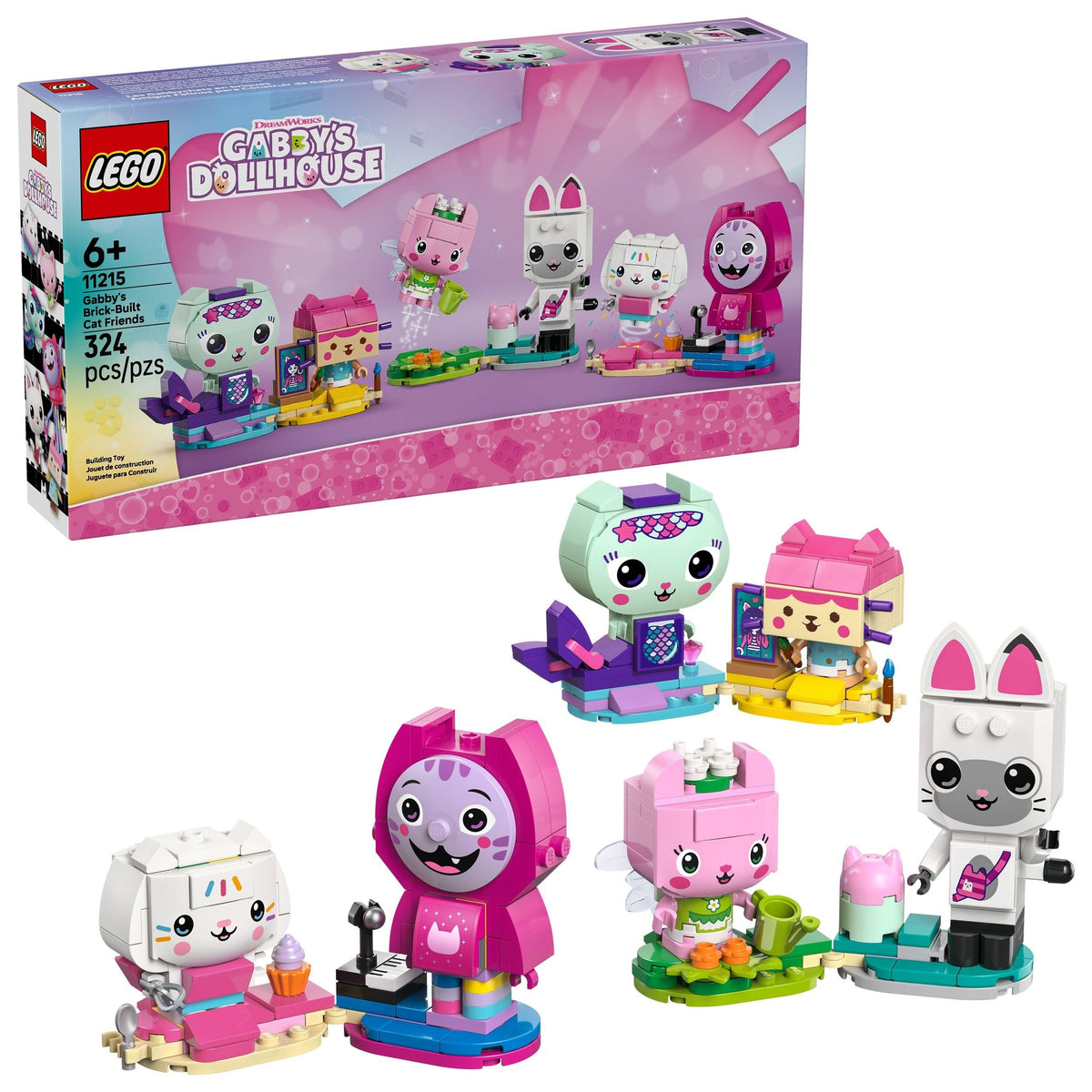 Brick-Built Cat Friends - 11215, 324-pcs, Ages 6+