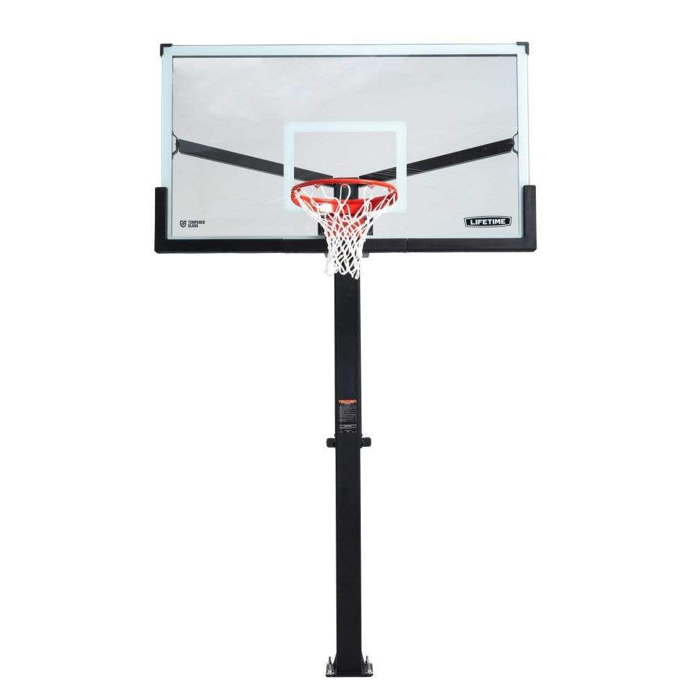 Mommoth Bolt Down Basketball Hoop with 72-in Tempered Glass