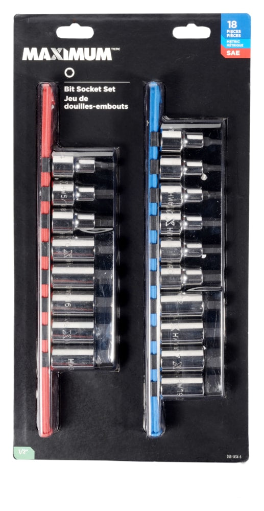 1/2-in Drive Hex Bit Socket Set, 18-pc