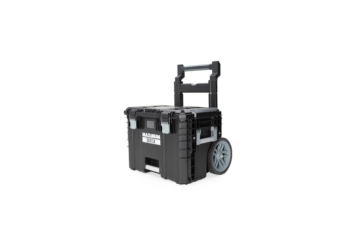 Brix Modular Portable Toolbox/Tool Storage System with Wheels, IP65, 23-in x 19-in x 33-in, 3-pc