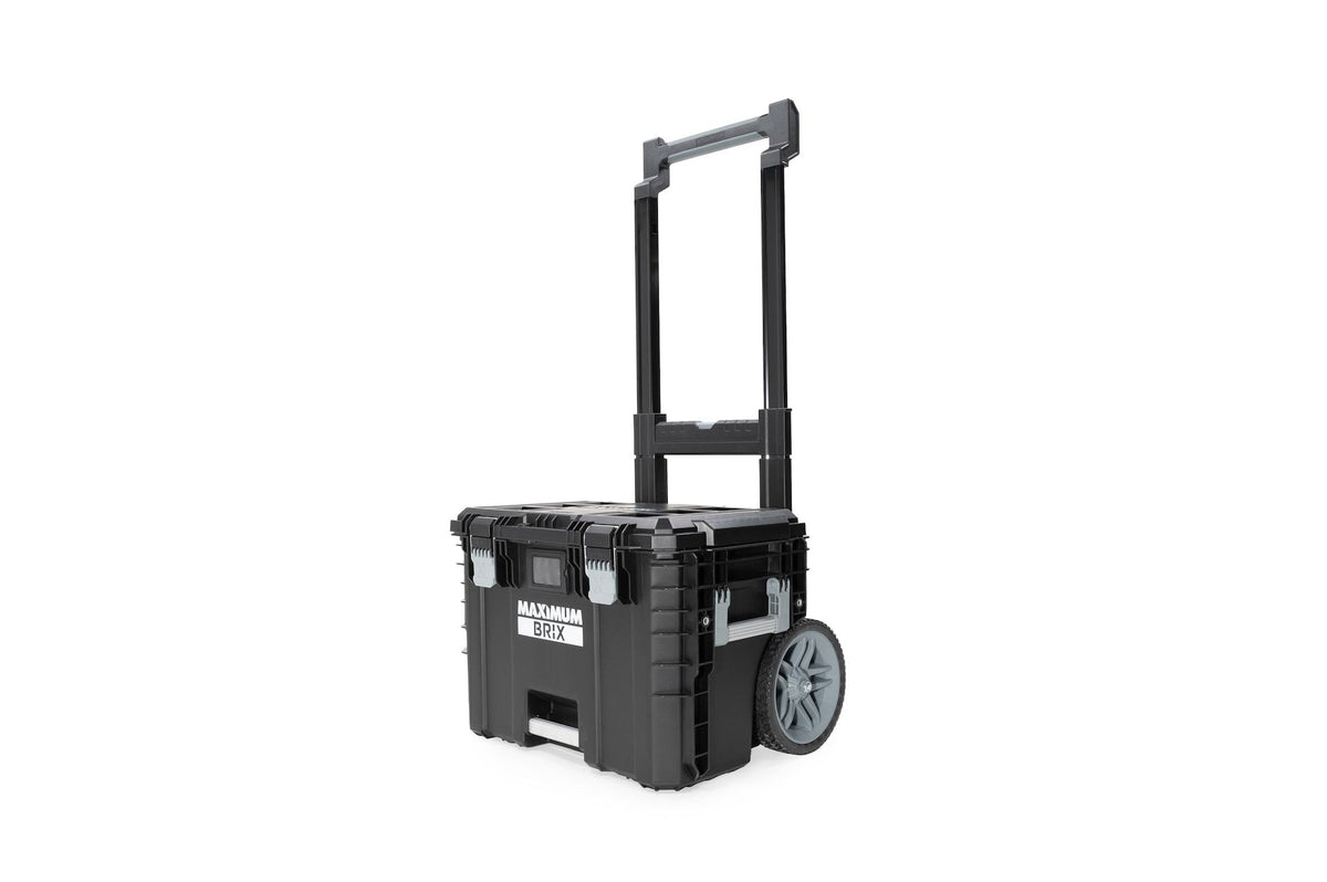 Brix Modular Portable Toolbox/Tool Storage System with Wheels, IP65, 23-in x 19-in x 33-in, 3-pc
