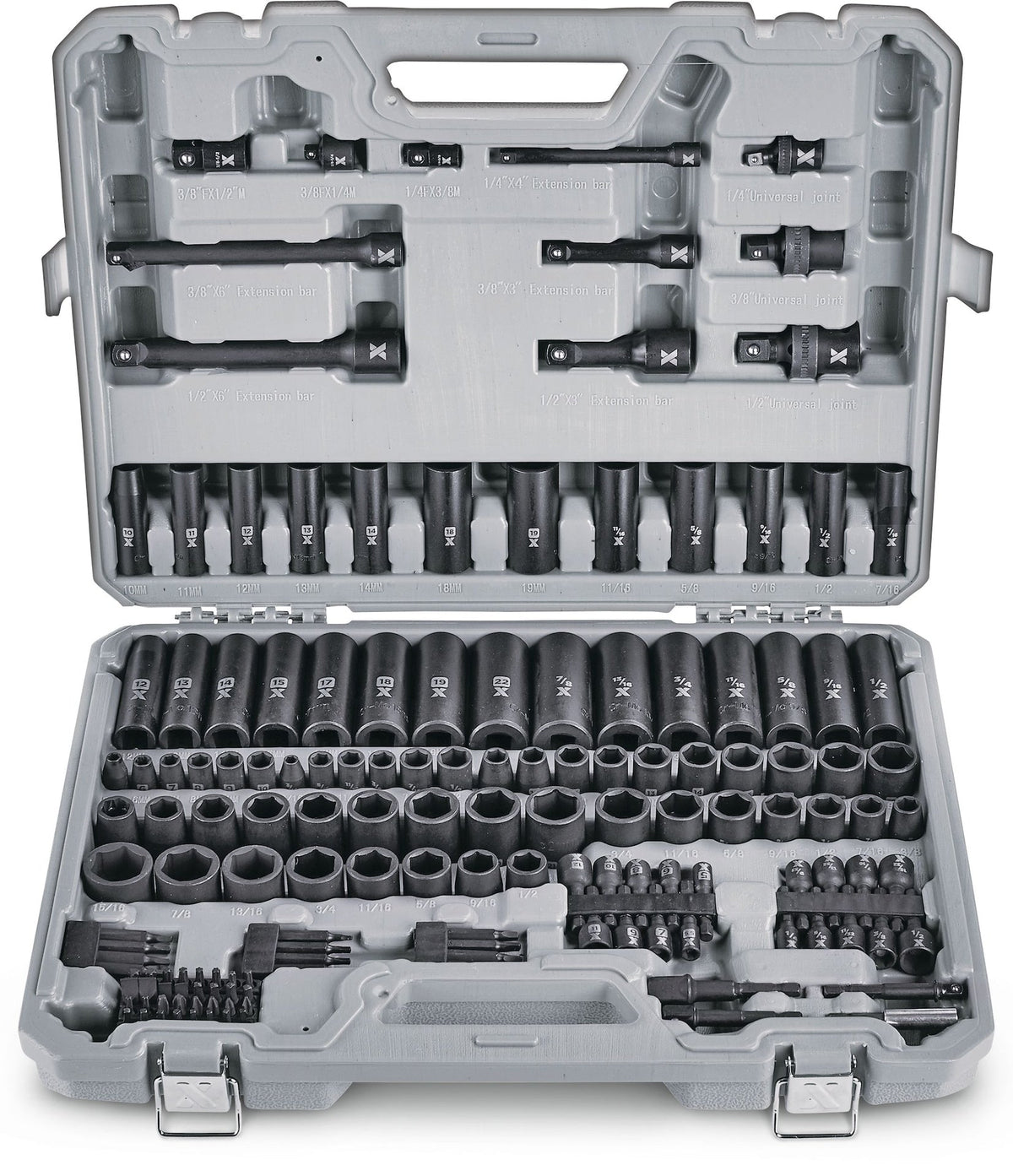 Professional Grade Impact Socket Set, 150-pc, SAE / Metric, CRMO