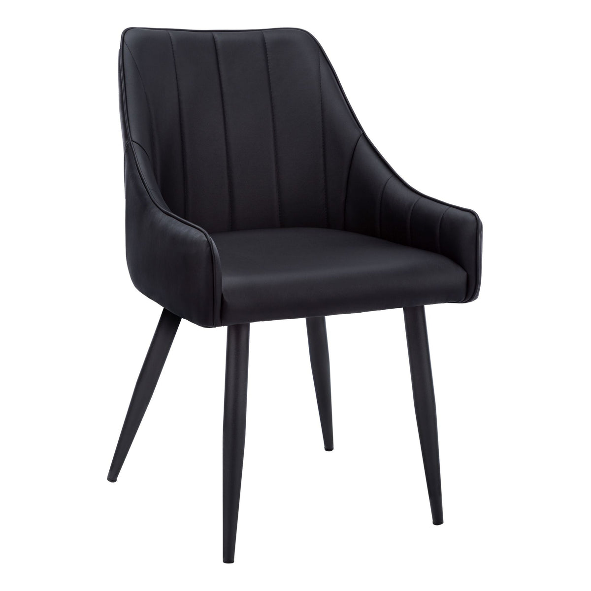 Tufted Leather Look Dining Chair Set, 2-pc