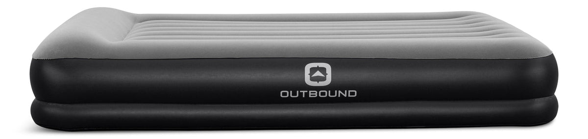 Double High Flocked Airbed, Queen, Grey