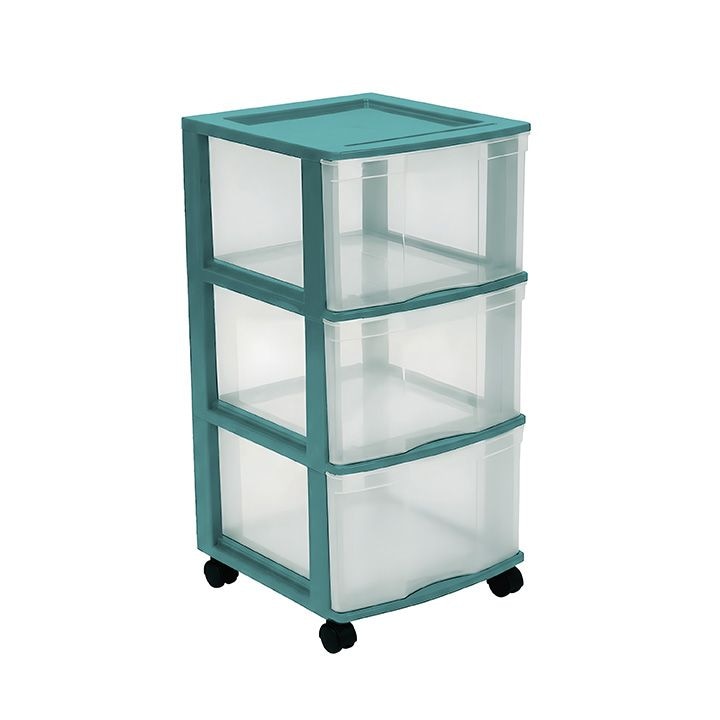 3-Drawer Storage Tower, Green