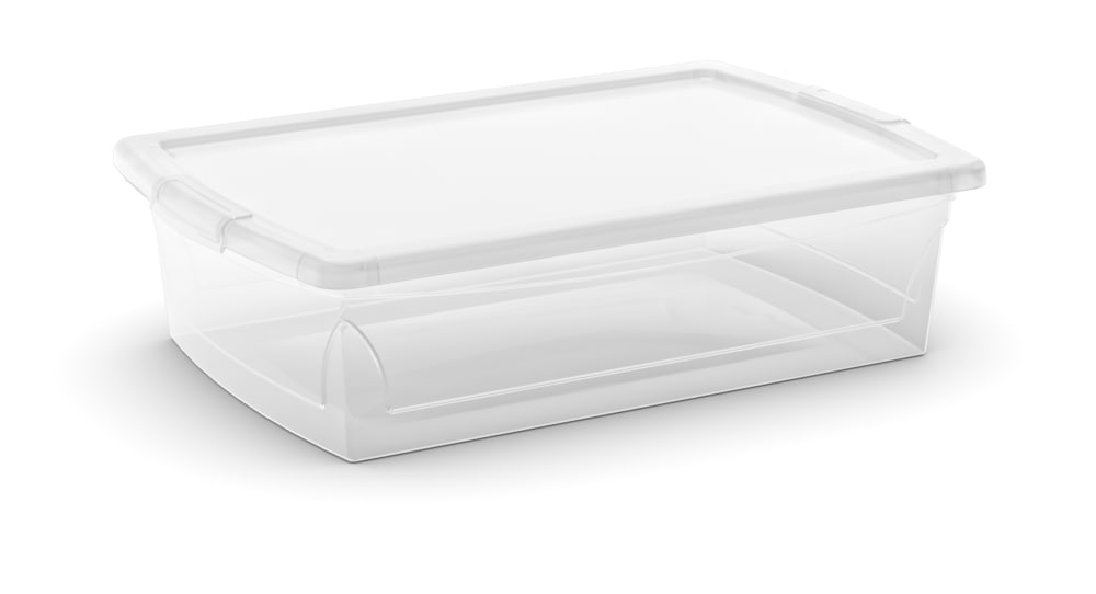 Clarity Transparent Storage Box with Lid, 25-L