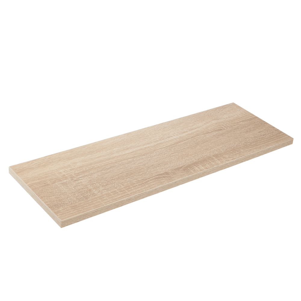 Floating Wall Shelf Board, Oak Sonoma Finish, 12 x 24-in