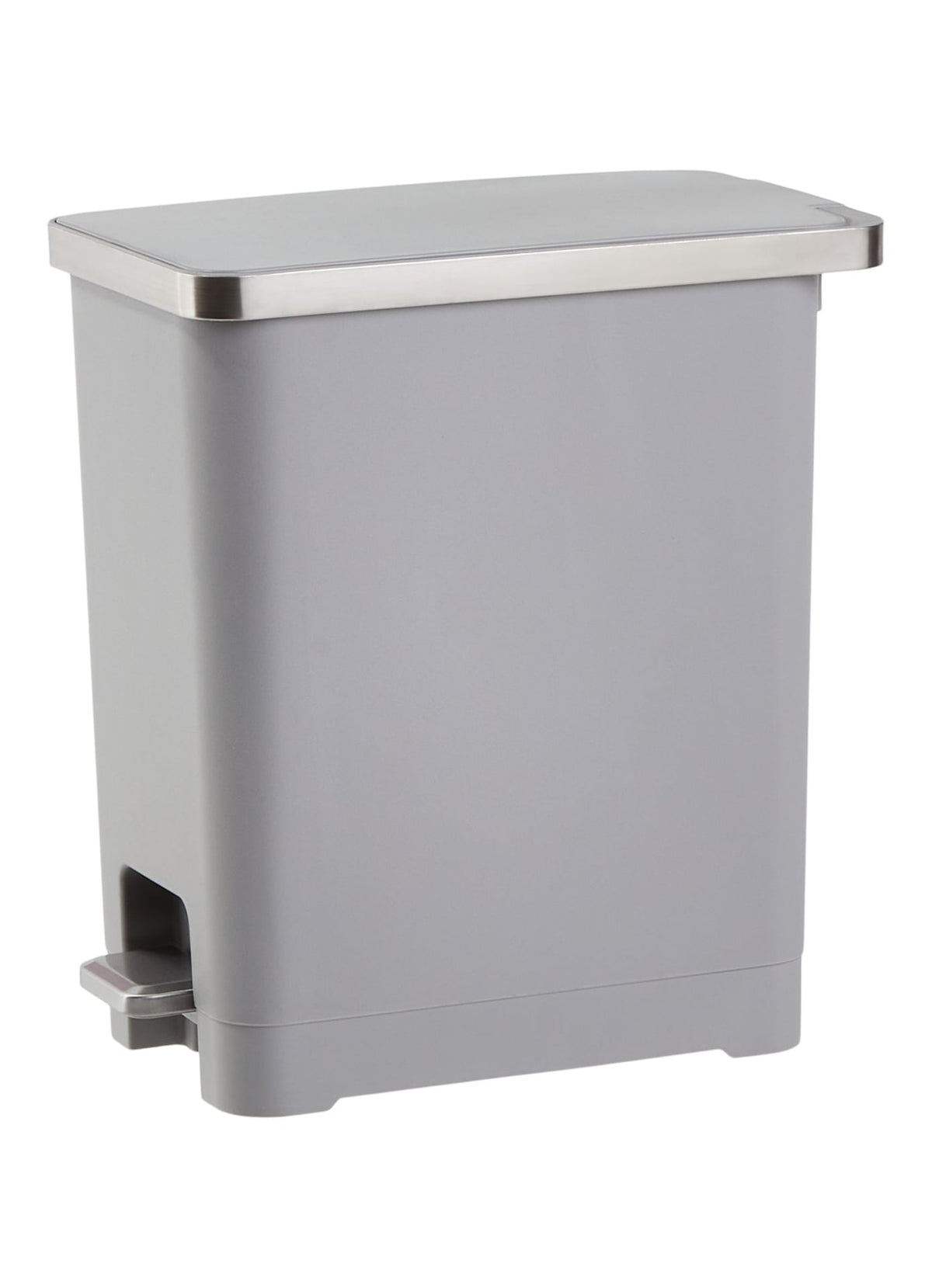 Slim Grey Resin Garbage Can, 15-L