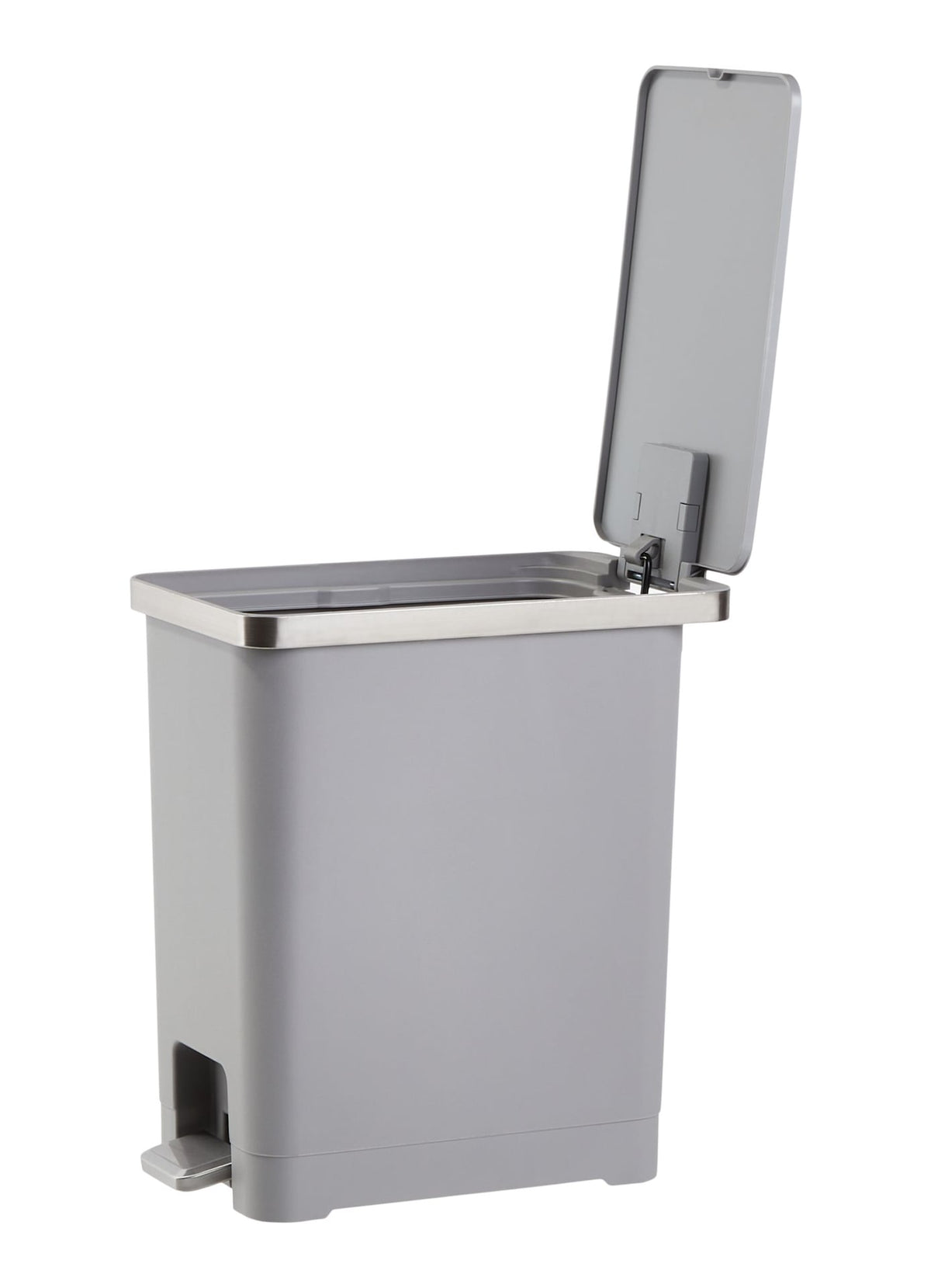 Slim Grey Resin Garbage Can, 15-L