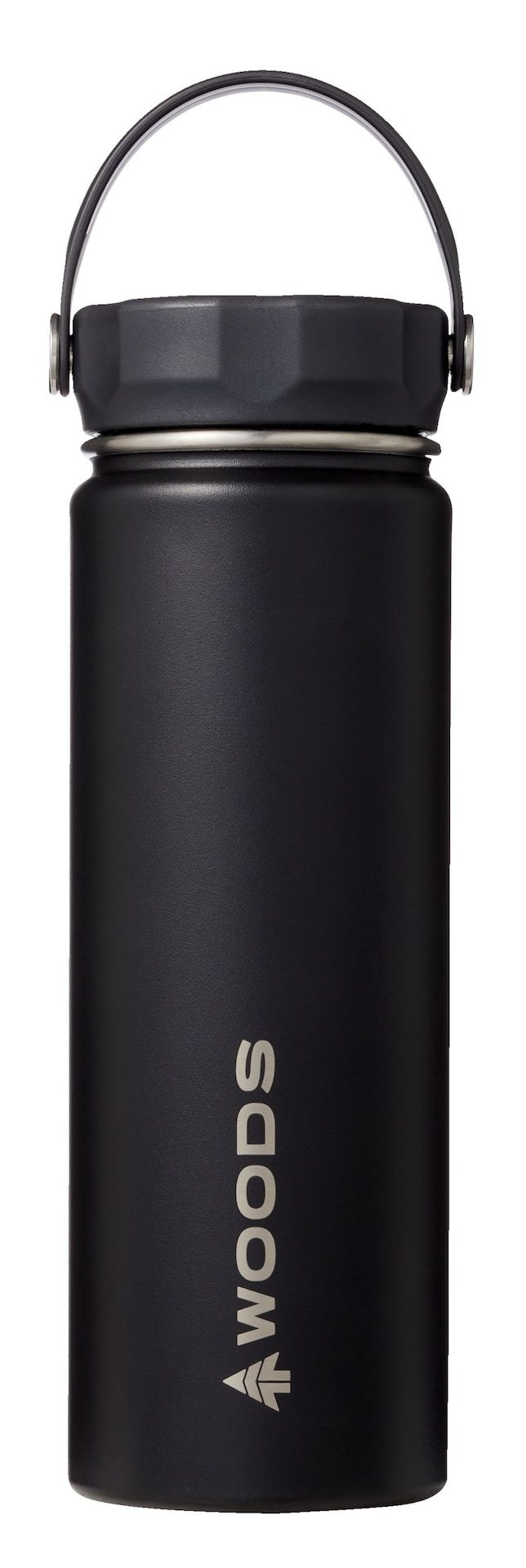 Water Bottle, 22-oz, Stainless Steel, Leak-Proof, Black