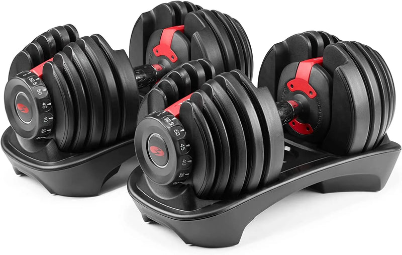 Bowflex SelectTech 552 Adjustable Dumbbells Pair, 5-52.5 lbs, Space-Saving Home Gym Equipment Z3354