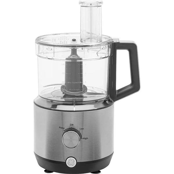 GE 550-Watt 12-Cup Food Processor with Accessories and Stainless Steel Blades, Stainless Steel X6680