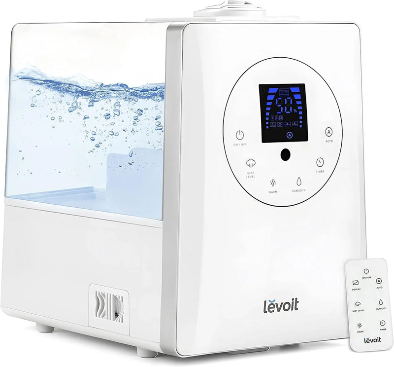 Intelligent evaporative humidifier, suitable for the entire home, with a coverage area of up to 3000 square feet, a capacity of 6 gallons, capable of continuous use for 72 hours, equipped with high-quality filters, featuring a dry mode F4499