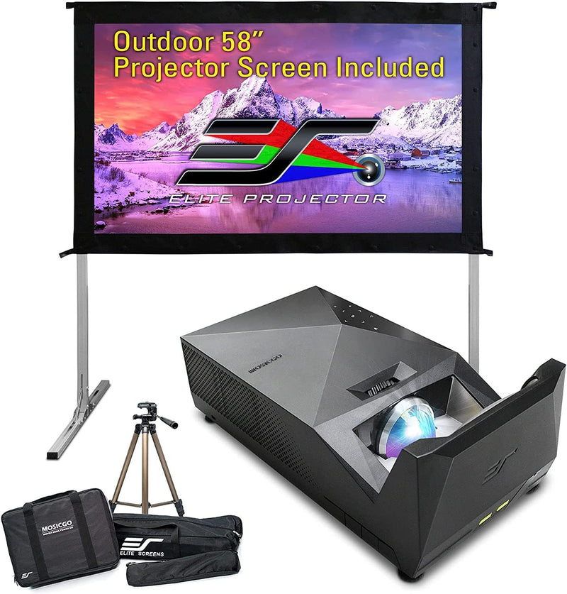Projector ultra-short focal length portable outdoor family courtyard movie night projector, waterproof projector, 1080p resolution, 1500 lumens, supports Wireless and built-in battery, compatible with iOS TV platform N3530