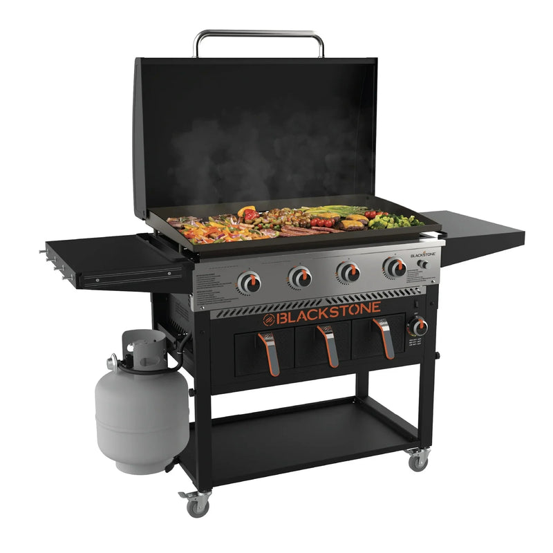 4-Burner 36" Propane Outdoor Griddle with Air Fryer and Hood W9388
