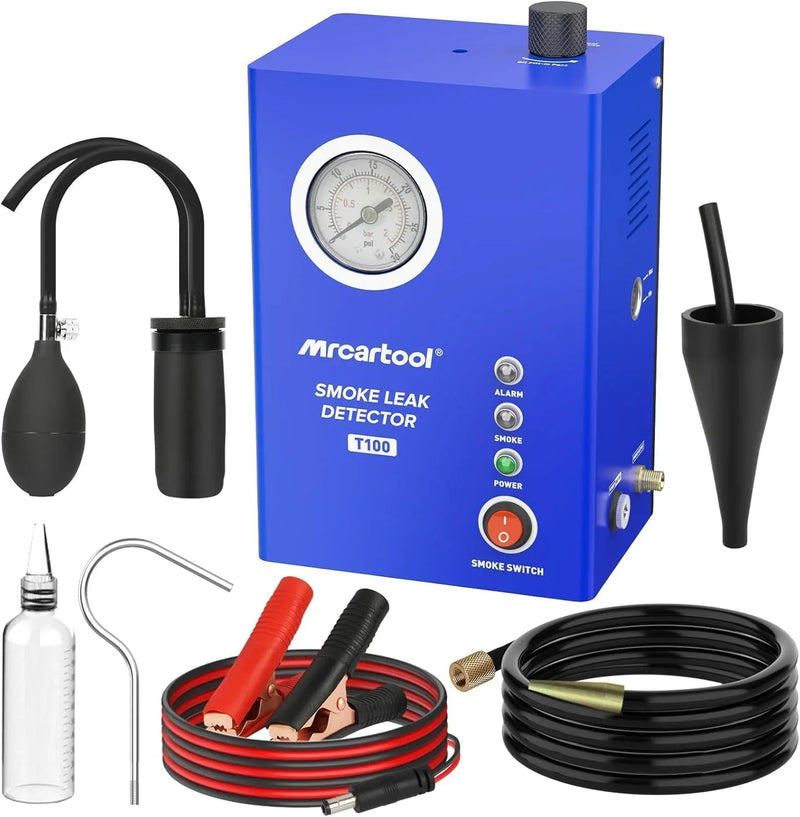Smoke machine leakage tester, 12-volt DC car smoke machine leakage detector, equipped with an air flow meter and an oil level gauge, suitable for all vehicles. X7113