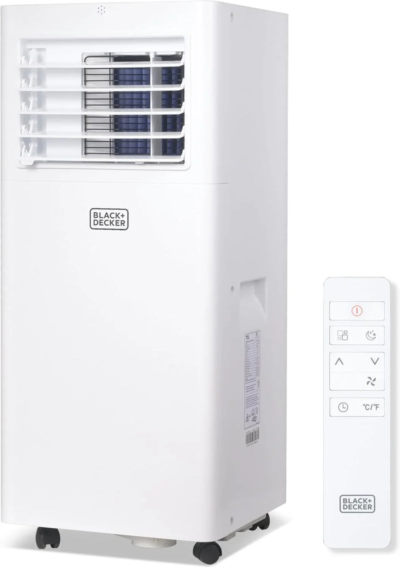 Portable Air Conditioner, 12,000 BTU (8,000 BTU SACC) for Rooms up to 550 Sq. Ft., Portable AC with Follow Me Remote Control and Window Kit, BPACT12WT, White J7247