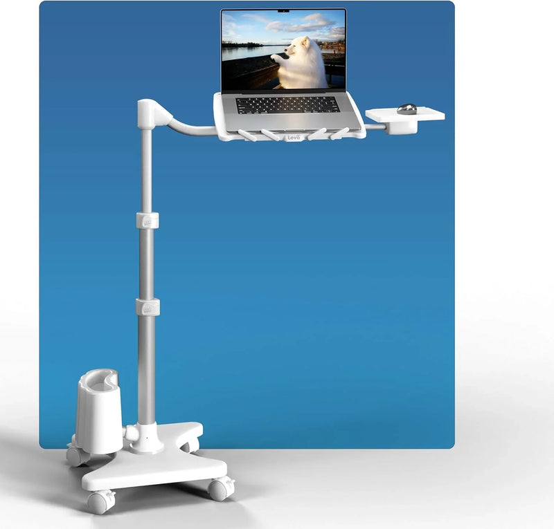 Adjustable laptop stand - Portable computer table and comfortable desk suitable for beds, sofas or offices - Portable mobile workstation, can be tilted - Suitable for devices under 16 inches - Brown and black V2598