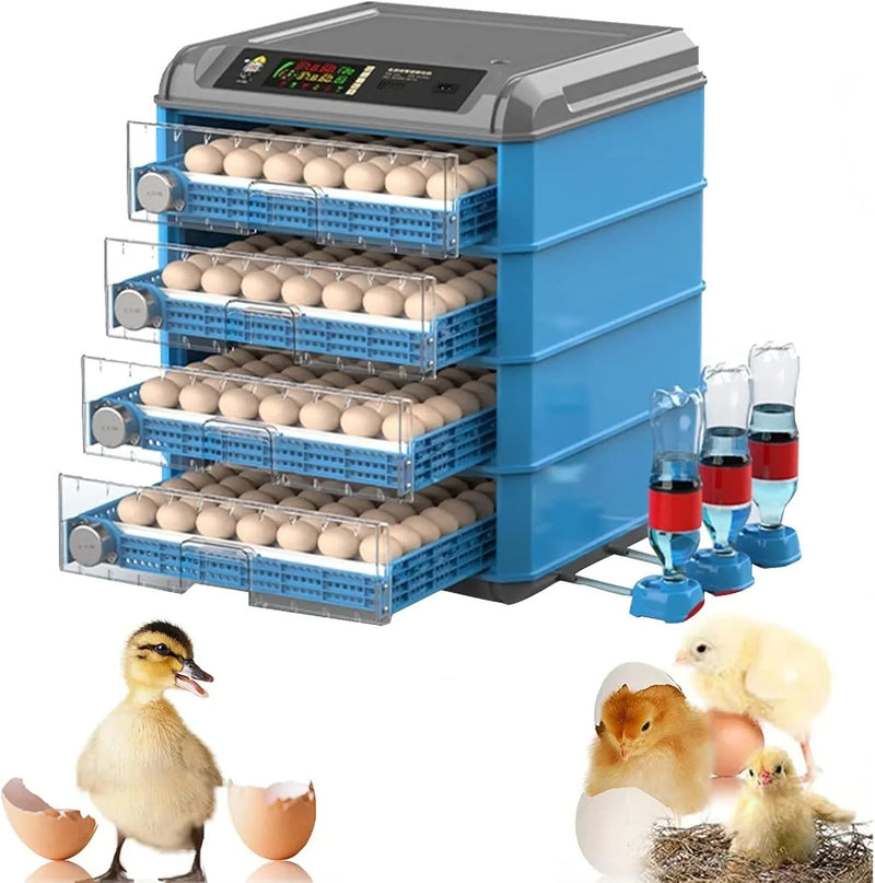 Egg Incubator, 192/256/500 Egg Incubator, Poultry Hatcher Machine with Automatic Egg Turning, Temperature & Humidity Control and LED Screen, General Purpose Incubator for Chickens Ducks Birds,500 Z4924