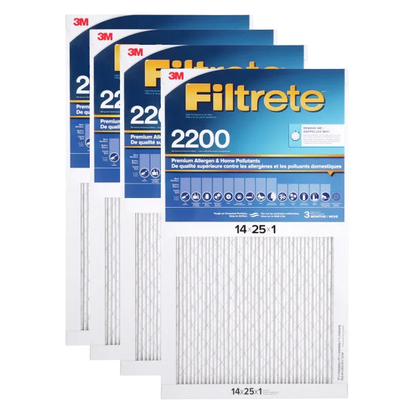 Filtrete MPR 2200 1-in Premium Furnace Filters, 4-pack K0937