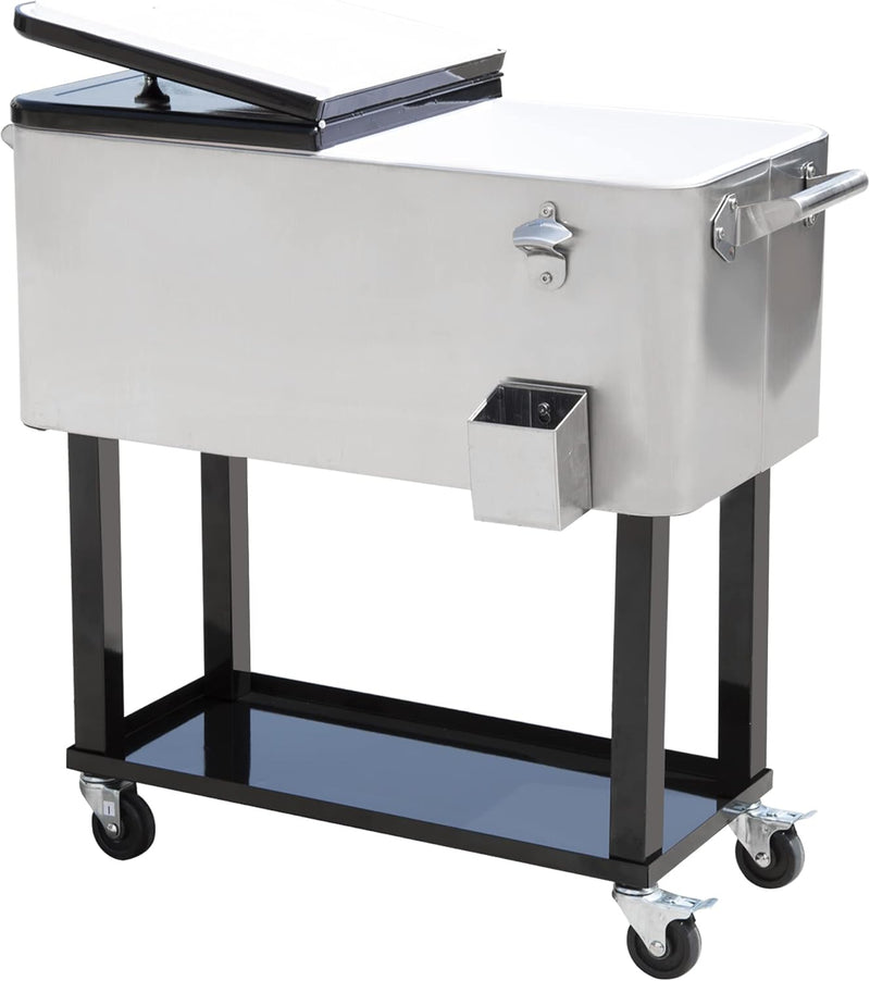 Portable Rolling 80 Quart Steel B6260