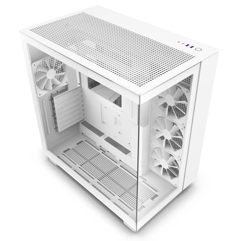 H9 Flow Dual-Chamber ATX Mid-Tower PC Gaming Case W6443