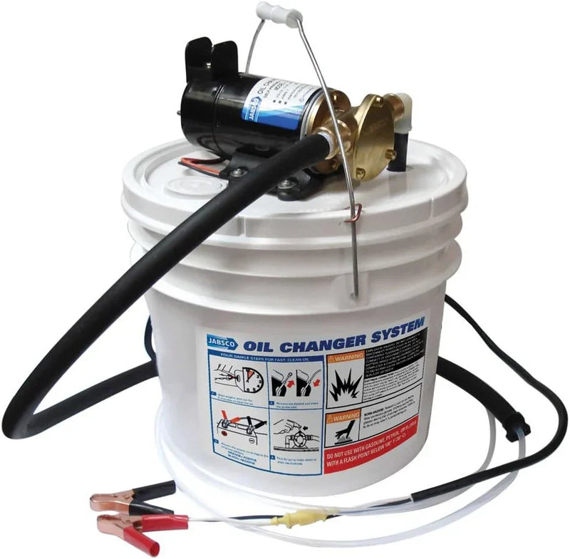 Marine Quick Oil Changer, Flexible Impeller Pump, Reversing Switch 3.5 Gallon, 12-Volt, Non CE, White B7955