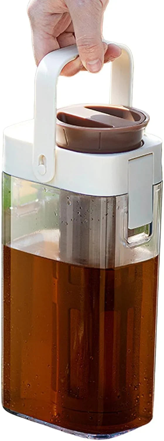 Iced Tea Pitcher, Tea Beverage Container, Leak Proof Dispenser with Transparent and Large Capacity Design for Outdoor Picnics, Parties, or Barbecues, 1 Piece N6623