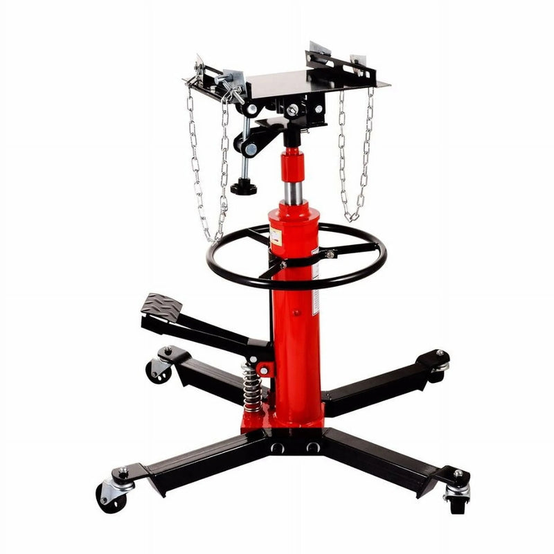 Hydraulic Car Transmission Jack Vertical Lift,1660 Pounds,360掳Rotating Wheel Lift,Red X5455