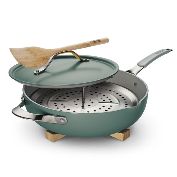 5 Qt All-in-One Plus Pan with trivet - Sea Salt U4658