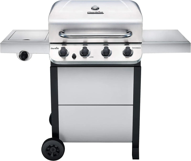 Performance Series Convective 4-Burner with Side Burner Cart Propane Gas Stainless Steel Grill - 463377319 B9490