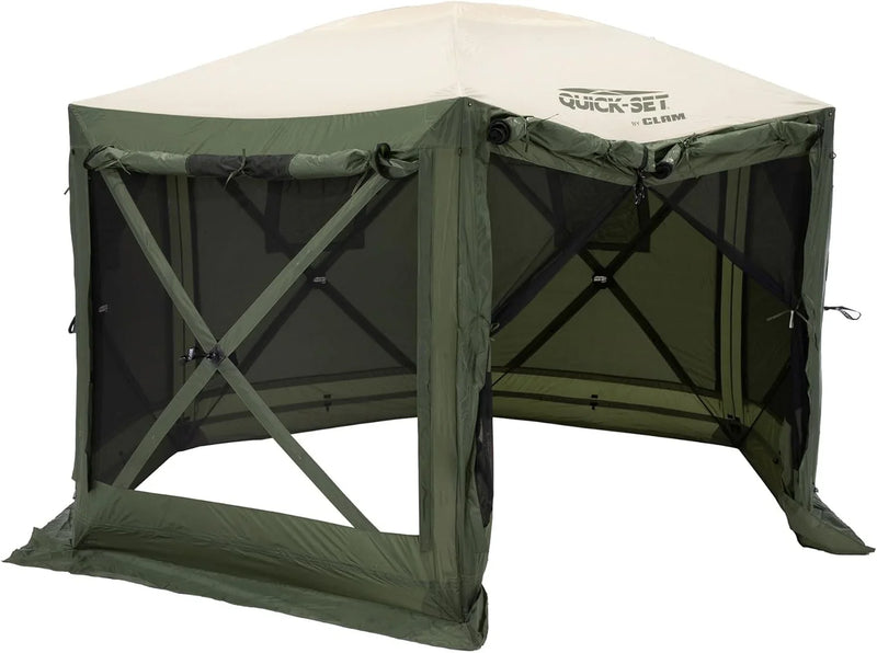 Screen Tent, Outdoor Camping Gazebo Canopy, Escape, 11.5', Brown R3819