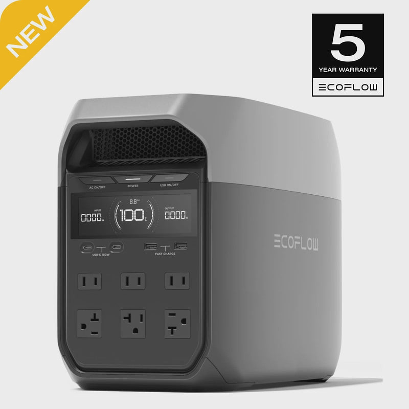 EF EcoFlow DELTA 3 Portable Power Station, Full Charge in 43 Min, 1024Wh LiFePO4 Battery, 1800W AC/100W USB-C Output, Solar Generator(Solar Panel... K0948