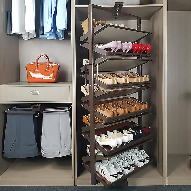 Rotating Shoe Rack，360° Rotating Vertical Shoe Rack，Free Standing Shoe Racks，15-Tiers Shoe Rack Organizer Shoe Storage Shelf For Entryway Living Room Hallway Shoe Cabinet. ( Size: Fifteen Layers ) N2812